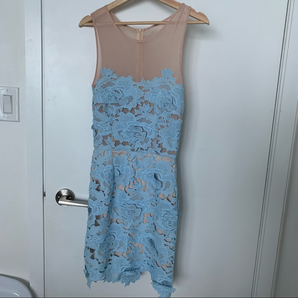 Missguided Blue Floral Dress